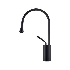 Grifo lavabo giratorio monomando calgary 38 negro mate