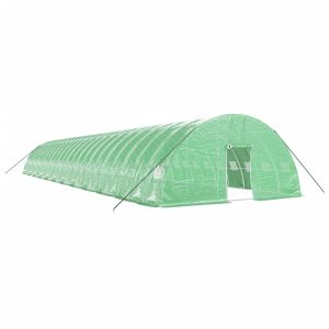 vidaXL invernadero con estructura de acero verde 144 m² 24x6x2,85 m