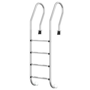 vidaXL escalera para piscina acero inoxidable 304 54x38x184,5 cm