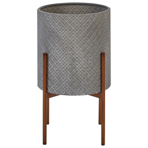 Soporte para maceta de metal gris 31 x 31 x 52 cm alatum