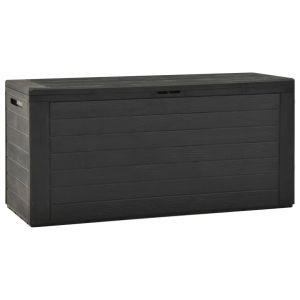 vidaXL caja de almacenamiento de jardín gris antracita 116x44x55 cm