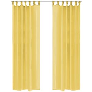 vidaXL cortinas de gasa 2 unidades 140x245 cm amarillo