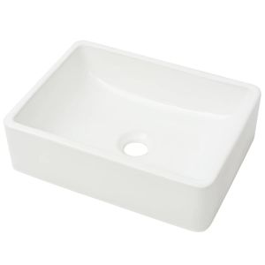 vidaXL lavabo de cerámica blanco 41x30x12 cm