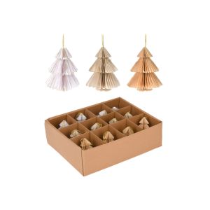 Set de colgantes en forma de árbol, 12 piezas nyla multicolor 8x8x8 cm