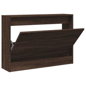 vidaXL zapatero de madera de ingeniería marrón roble 80x21x57 cm