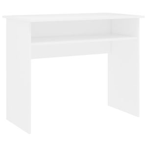 vidaXL escritorio de madera contrachapada blanco 90x50x74 cm