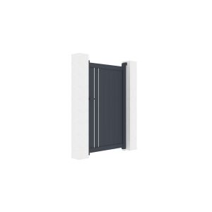 Pack puerta 1m giona a.160cm + 2 postes eifel a.190cm gris