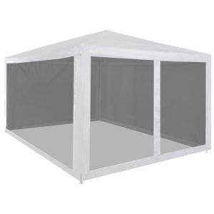 vidaXL carpa de celebraciones plegable con 4 paredes de malla 4x3 m