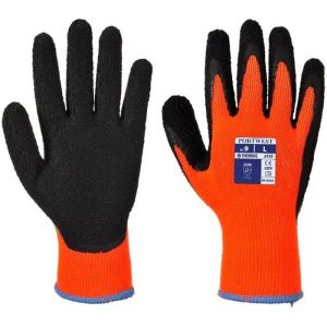 Guantes térmicos portwest soft grip - nuevo modelo - frío - amarillo - mano