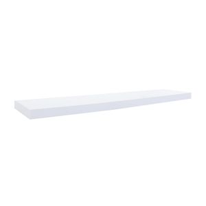 Rebecca mobili set 2 estantes repisas blanco madera mdf moderno 3.8x100x25