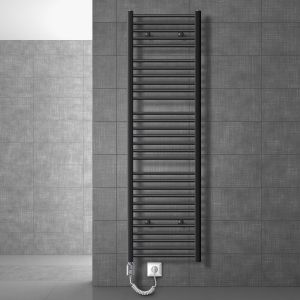 Radiador toallero eléctrico de baño sahara 500 x 1800 mm antracita