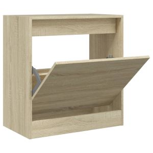 vidaXL zapatero de madera de ingeniería roble sonoma 60x34x63,5 cm