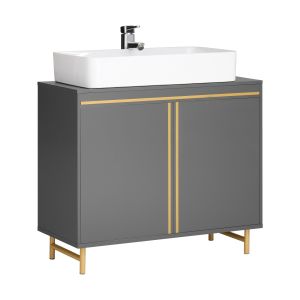 Mueble para debajo del lavabo con 2 puertas bzr129-hg sobuy