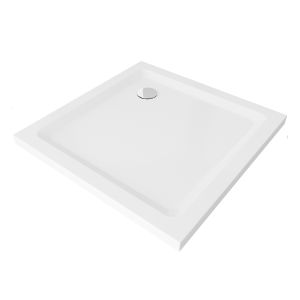 Plato de ducha antideslizante 80x80cm, blanco