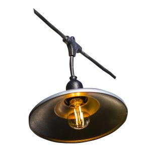 Guirnalda con pantalla de acero 6m 10xE27 bowl galva light