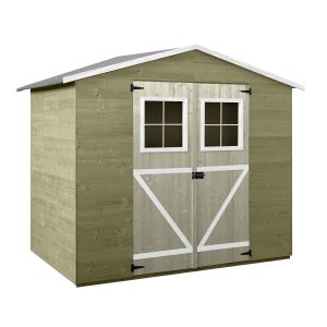 Caseta madera 6,2m2 - kit de customización azul y protección – fsc - suelo