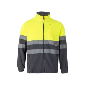 Chaqueta polar bicolor av 5xl gris/amarillo fl£or