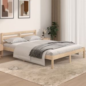 Cama 140x190 cm de madera maciza de pino