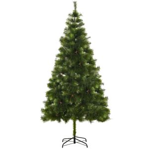 Árbol de navidad pet y metal color verde 90x90x210 cm Homcom