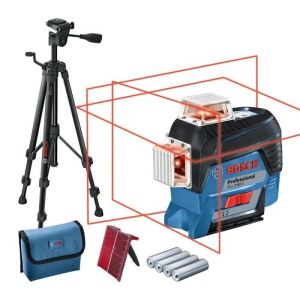 Láser de líneas bosch professional gll 3-80 c - proyecta 3 líneas en 360° +