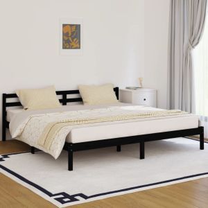 Cama 200x200 cm madera maciza de pino negro
