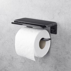 Daske portarrollos papel higiénico acero negro derecho bliss