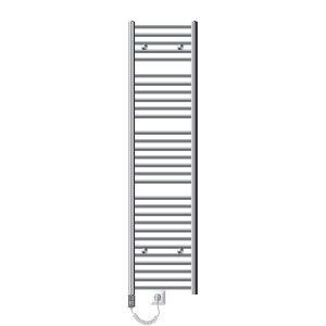 Radiator eléctrico 1200w 400x1800 mm cromo conexión lateral luxebath