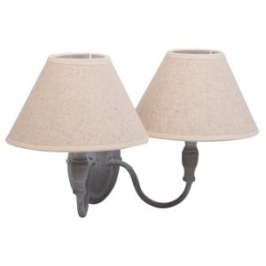 Aplique de pared de metal gris 34x23x28