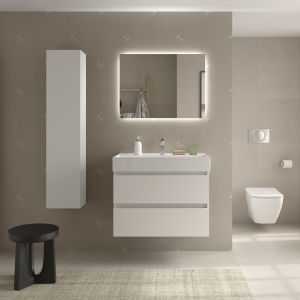 Mueble baño bequia 100cm + lavabo cerámica| blanco |100x45x66