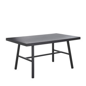 Mesa de jardín de aluminio negro 150 x 90 cm canetto