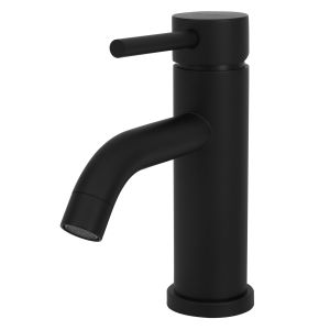 Grifo lavabo 150x54x175 mm negro latón mate acero inoxidable