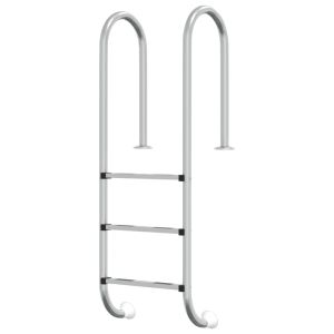 vidaXL escalera para piscina acero inoxidable 304 54x38x158 cm