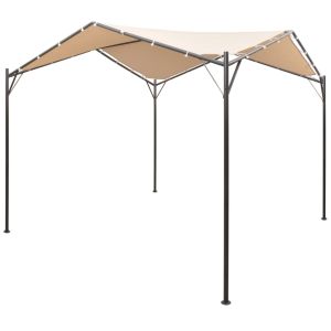 vidaXL cenador 4x4 m de acero beige