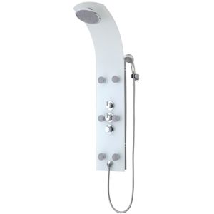 Schütte panel ducha vidrio y mezclador termostático lanzarote blanco