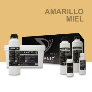 Kit microcemento sal 5m² pared/yeso/pintura amarillo miel