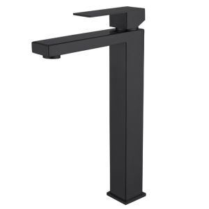 Grifo lavabo caño alto negro impetu coal grifers