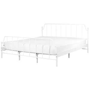 Cama con somier de metal blanco 180 x 200 cm mauressac