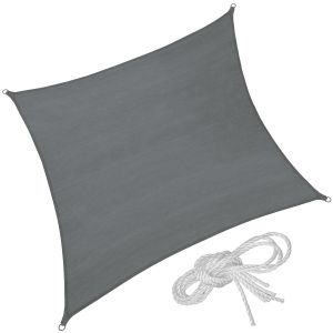 Toldo de polietileno con forma cuadrada, gris