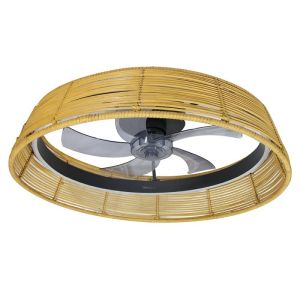 Ventilador de techo con luz energysilence lampaero 600 natural design cecot