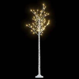 vidaXL árbol de navidad LED blanco cálido sauce interior exterior 1,8m