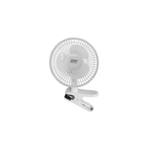 Ventilador de pinza color blanco potencia 15w aspas ø15cm 28cm edm