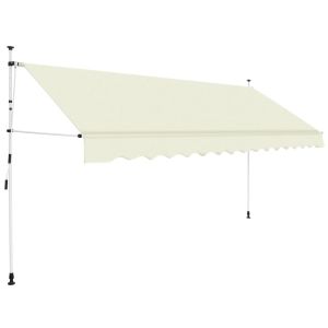 vidaXL toldo retráctil de operación manual 350 cm crema