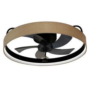 Ventilador de techo con luz energysilence lampaero 650 beige design cecotec