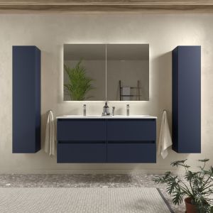 Mueble baño bequia 120cm + lavabo cerámica| azul