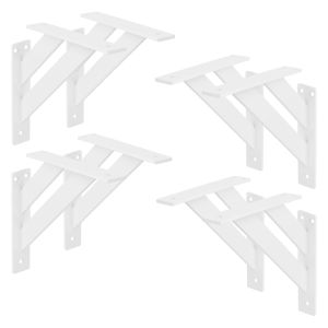 Set de 8x soporte de estante 180x180mm blanco