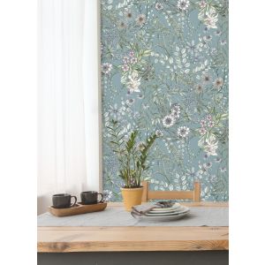 Papel pintado gaulan   lavable flores y plantas hojas 5.23m²