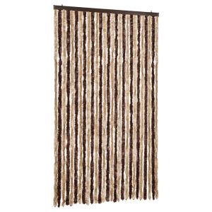 vidaXL cortina mosquitera beige y marrón claro chenilla 120x220 cm