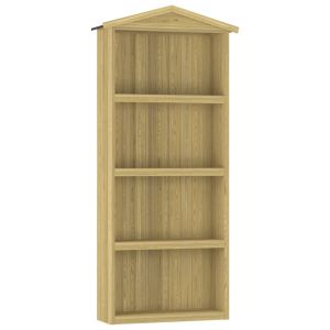 vidaXL caseta herramientas jardín 87x33x222 cm madera pino impregnada