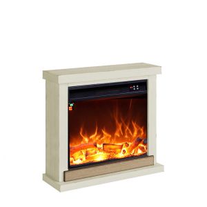 Chimenea mural 1500w caminetto fuego anna crema