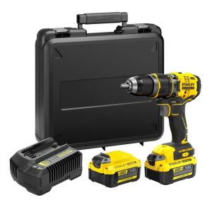 Stanley taladro percutor brushless v20 li-ion 18v 80nm con 2 baterías